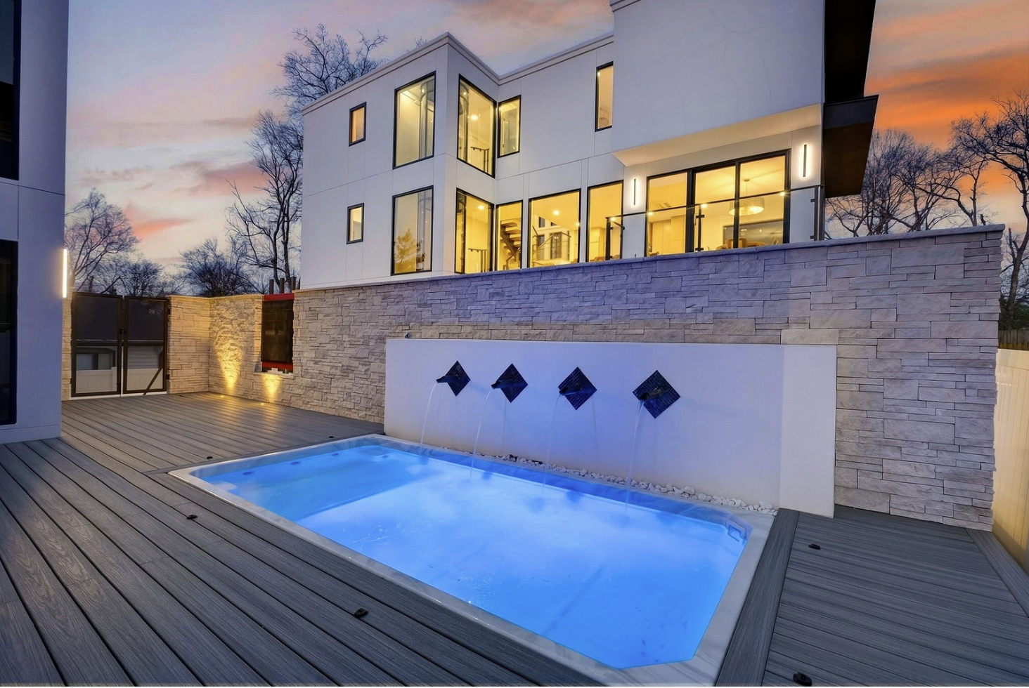 Pool with Fountains